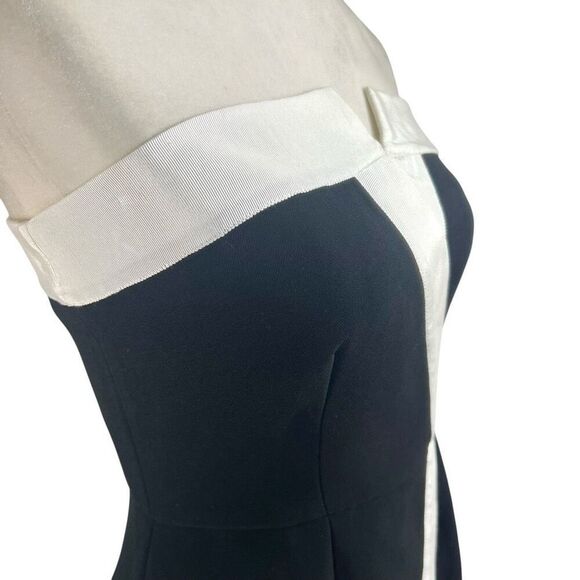 Rachel Zoe Asymmetrical Strapless Dress NWT !!! Black & White Size 6 Small - Picture 7 of 13